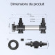 Dimensions du SunSun CUV-736 545 mm et raccords 38 et 50 mm