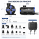Sunsun CET-8000 dimensions et raccords de tuyau fournis