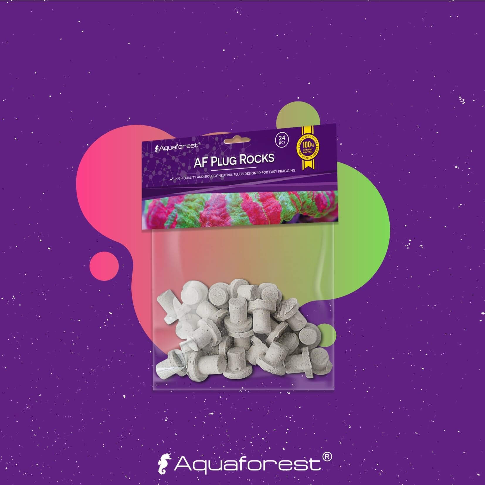 AquaForest AF Plug Rocks White 24pcs