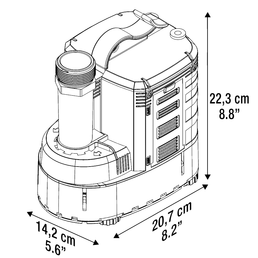 Vue éclatée des pièces composants la pompe SICCE ULTRA ZERO Conformément à la volonté de SICCE de fournir des produits de qualité avec une grande durée de vie, toutes les pièces détachées de ce produit sont disponibles à la vente.