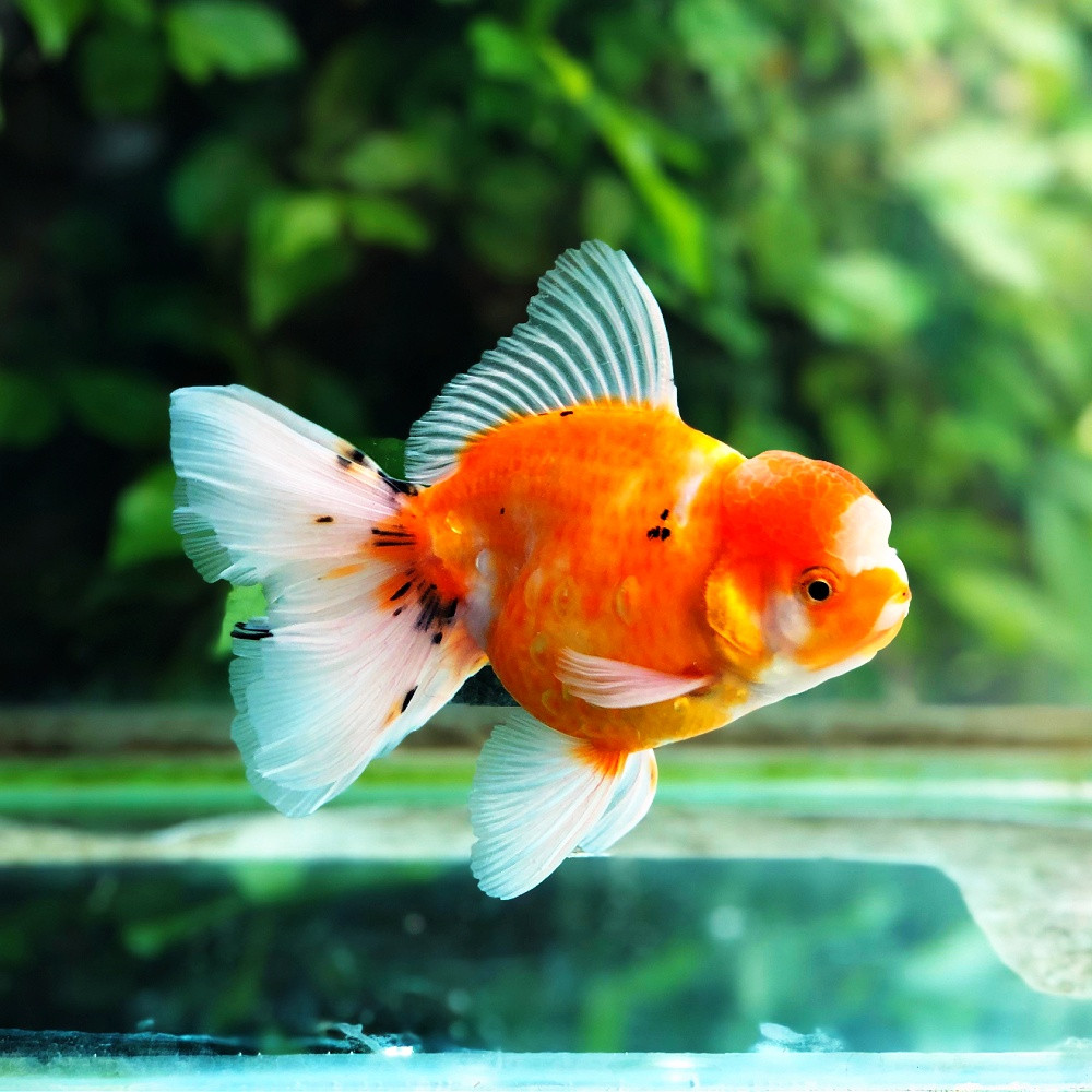 Carassius auratus Oranda tête de lion mix