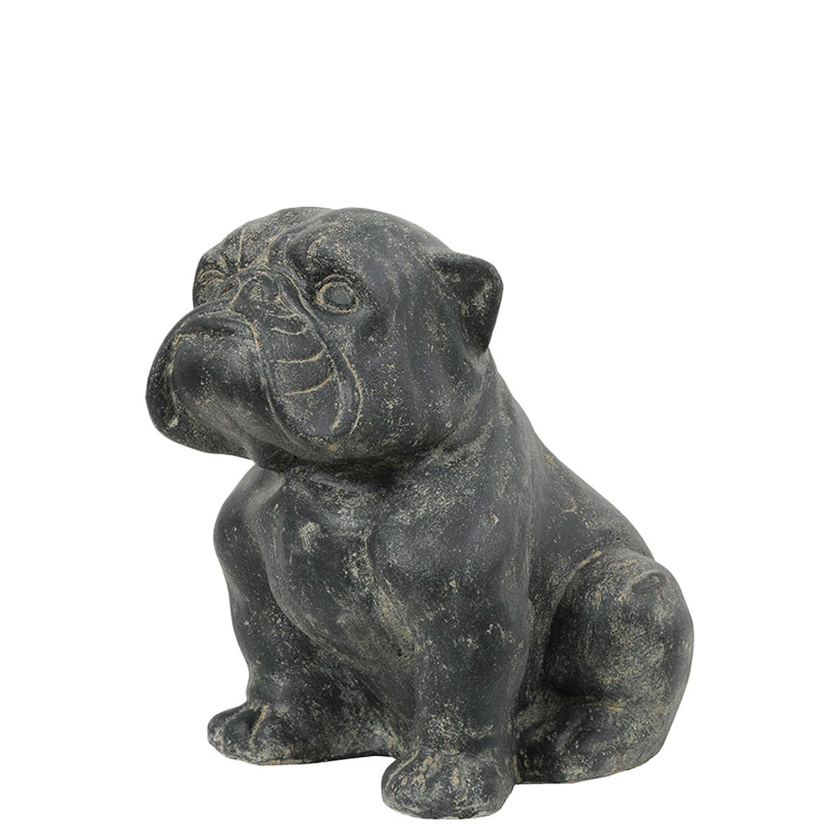 Statue de Bouledogue de 30cm idéale en décoration de jardin