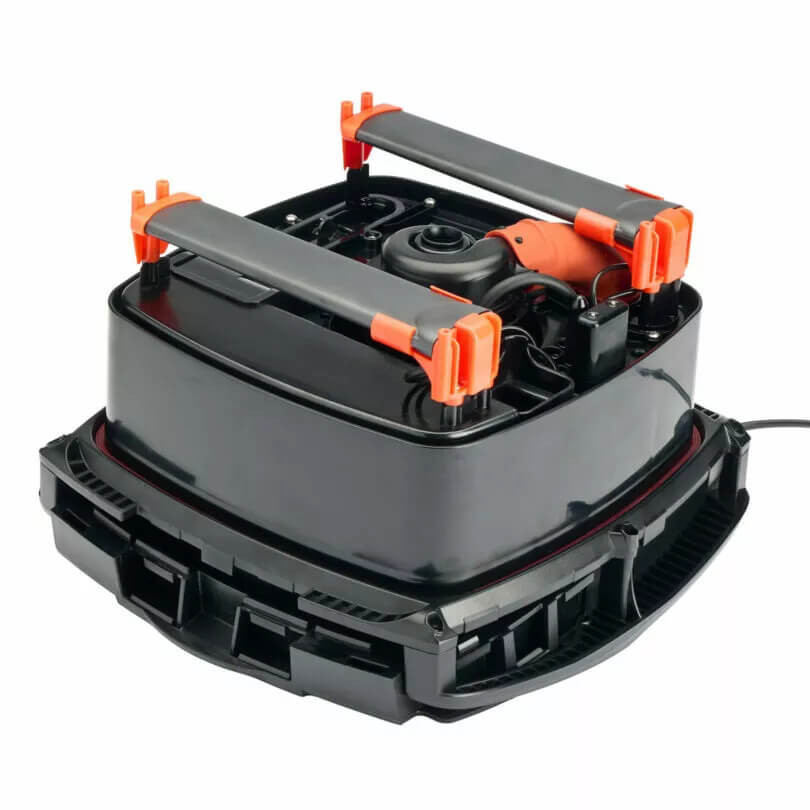 Moteur energie-efficient 18-36 W du filtre Aquael Hypermax BT Thermo - 4500 L/h de debit maximal Bloc moteur Aquael Hypermax BT Thermo pompe 4500 L/h 18-36 W vue du dessous