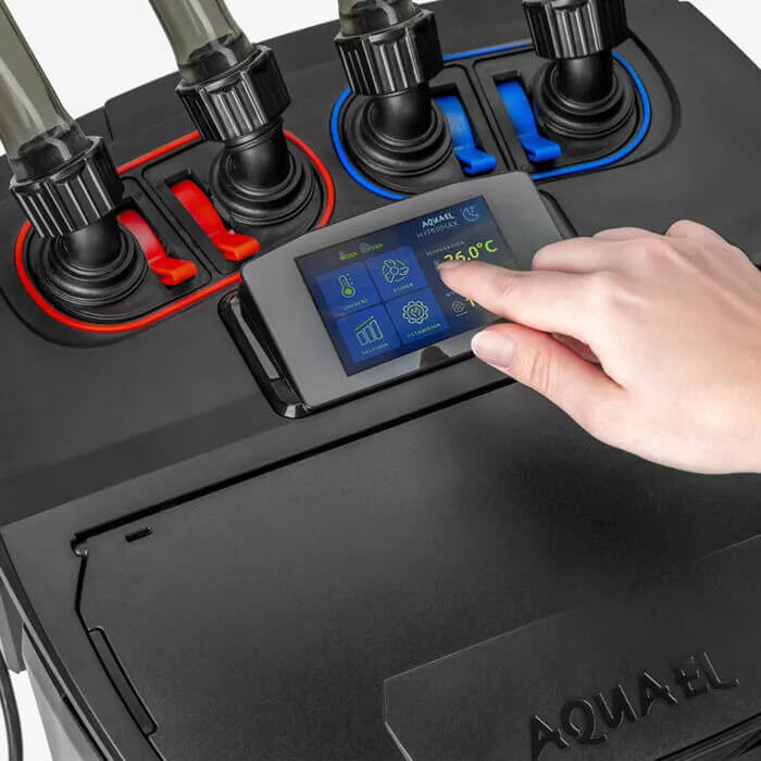 Interface tactile du Hypermax BT Thermo - controle de la temperature et du debit sans application