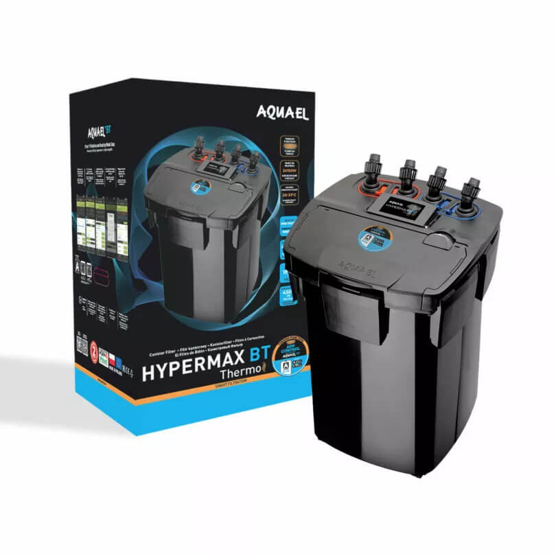 Aquael Hypermax BT Thermo en boite - filtre externe intelligent pour aquariums de 200 a 1500 L Aquael Hypermax BT Thermo en boite - filtre externe intelligent pour aquariums de 200 a 1500 L